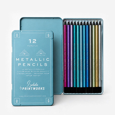 Набор цветных карандашей «металлик» Metallic 12 шт.