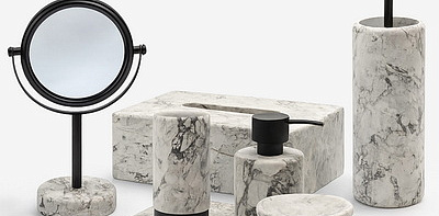 Набор для ванной комнаты 7 предметов Nero Alba 