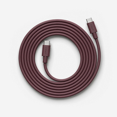 Кабель бордовый USB-C to USB-C 2 м
