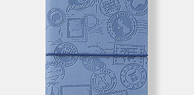 Ежедневник линованный в синей обложке Travel