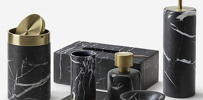 Набор для ванной комнаты 7 предметов Nero Black