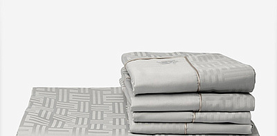 Комплект постельного белья серо-голубой Monogram