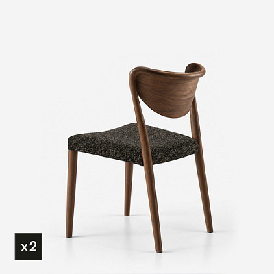 Комплект из 2 стульев Marcel Walnut / Fabric