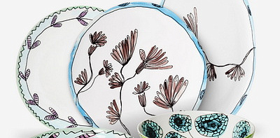 Сервиз на 4 персоны Midnight Flowers 