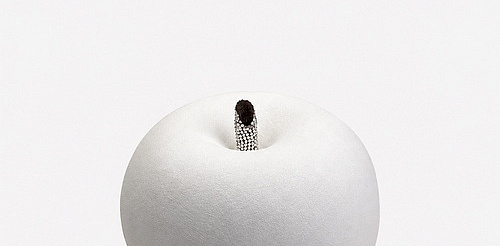 Скульптура Apple Swarovski White L