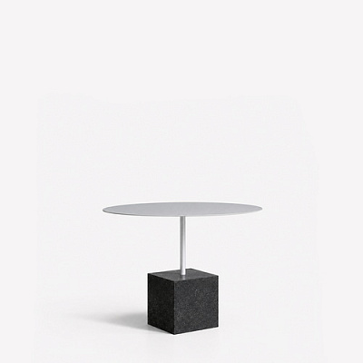 Стол приставной Knockout Square White/Black 