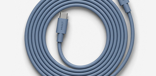 Кабель голубой USB-C to USB-C 2 м