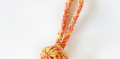 Rope Knot Orange Игрушка для собак S