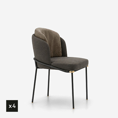 Комплект из 4 стульев Fil Noir 