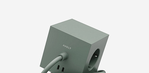 Удлинитель зеленый Square 1 USB-C 1,8 м