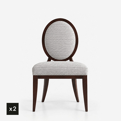 Комплект из 2 стульев Oval X-Back Gray/Manor House 