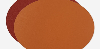 Oval Cognac / Bordeaux Плейсматы 2 шт.