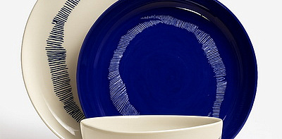 Сервиз на 2 персоны, белый/синий, Оттоленги Feast II