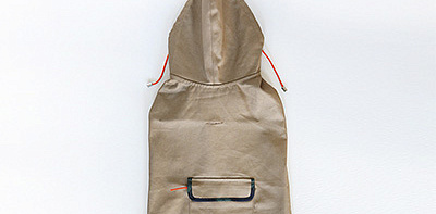 Khaki Tartan Дождевик для собак, размер 2