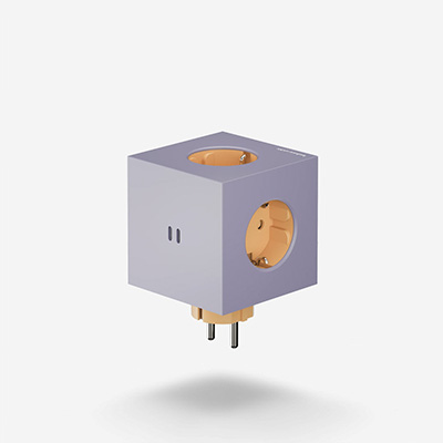 Разветвитель сиреневый c золотым Square 2 USB-С Bauhaus-Archiv