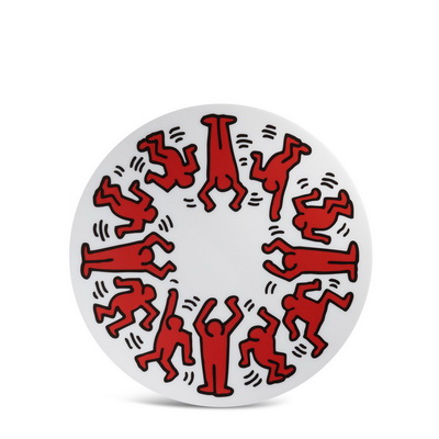Keith Haring Тарелка декоративная Red on White Keith Haring Тарелка декоративная Red on White