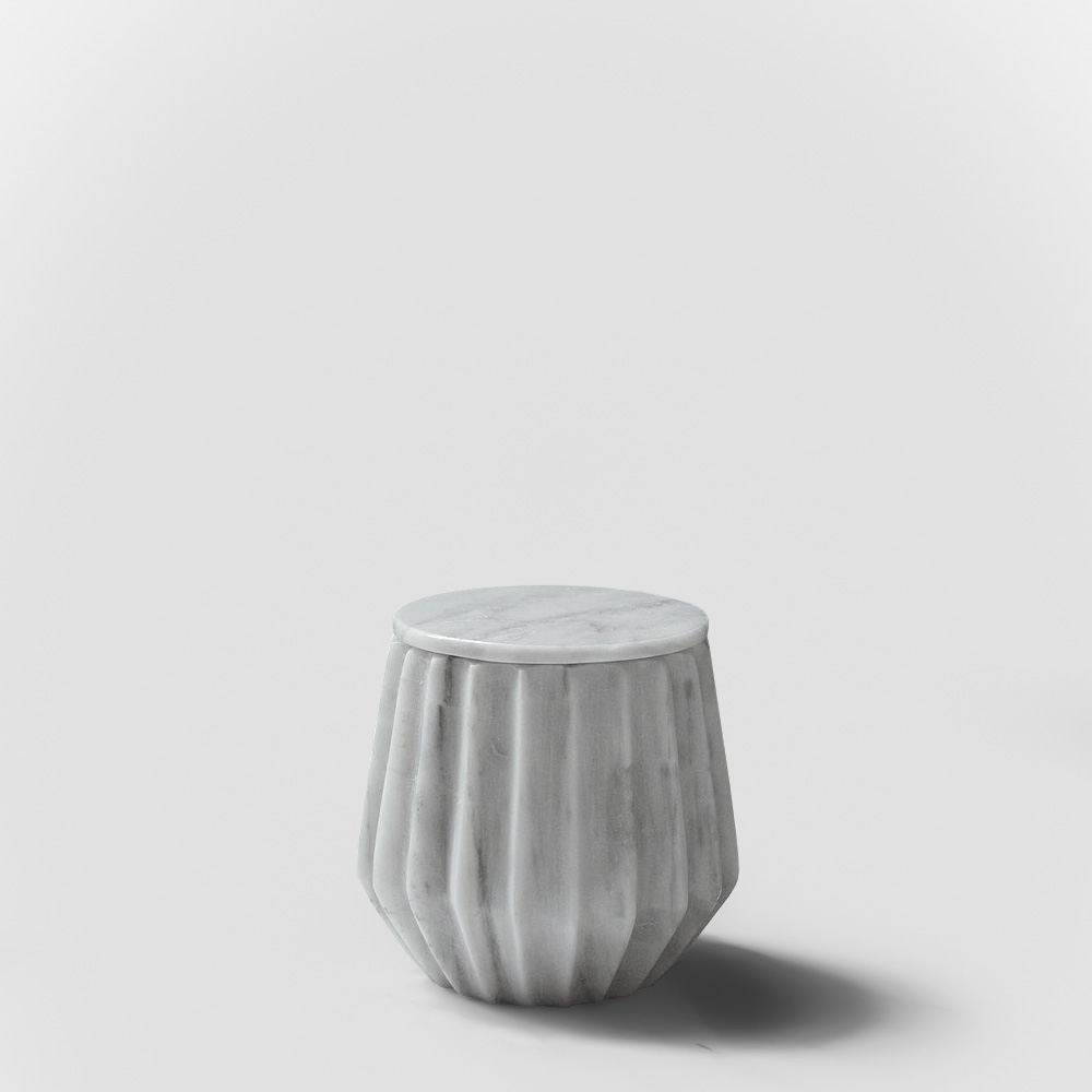 Duna White Чаша с крышкой чаша glasar из белого мрамора 38х13х13 см