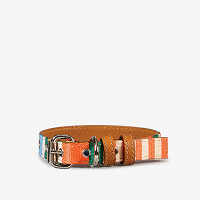 Ошейник для собак Striped Orange/Tan S
