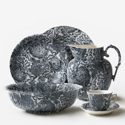 Faded Peony Indigo Сервиз на 6 персон