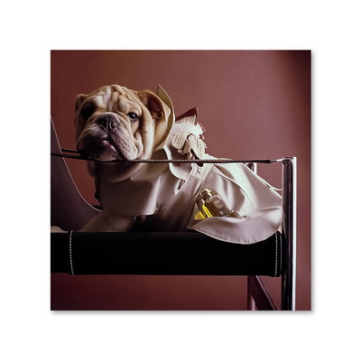 Bulldog With Calèche Perfume By Hermès Постер 101,6 x 101,6 см Bulldog With Calèche Perfume By Hermès Постер 101,6 x 101,6 см