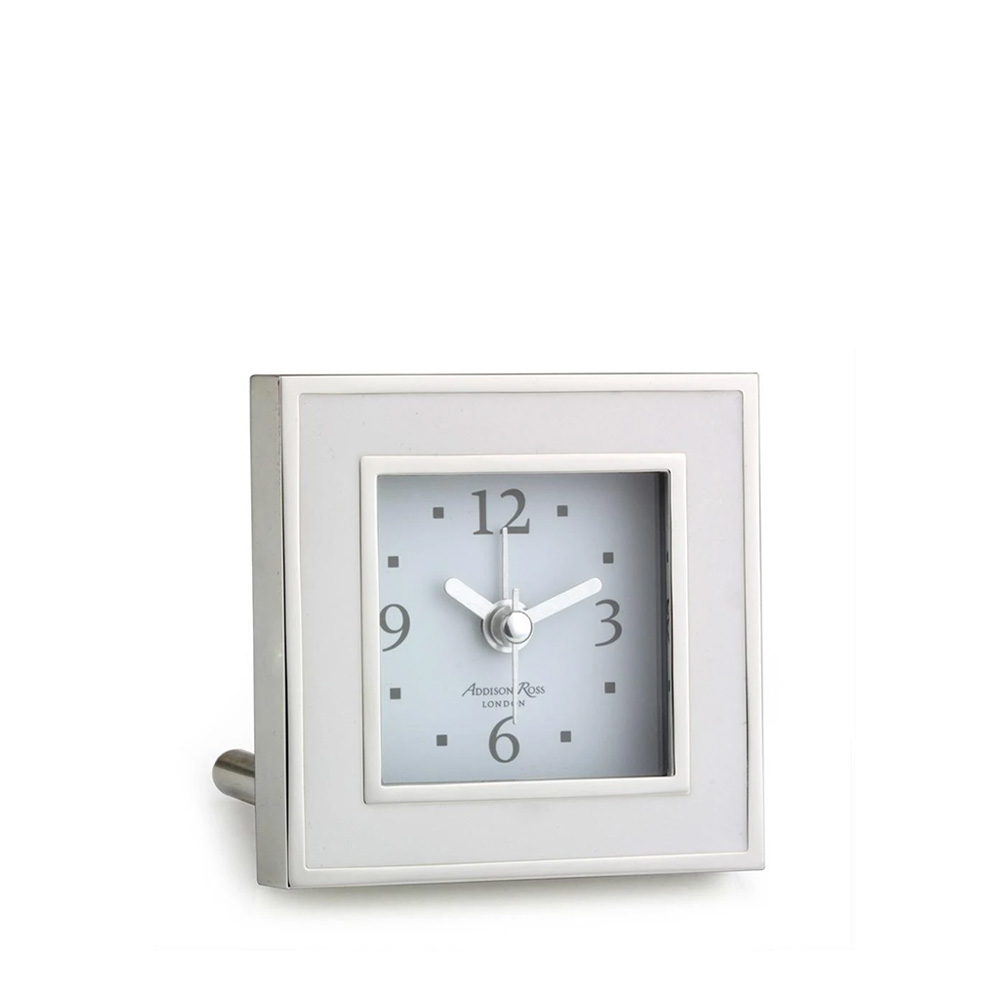 Silent White & Silver Часы настольные с будильником croc chocolate часы настольные с будильником