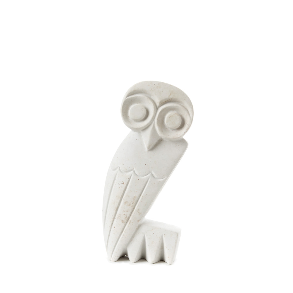 Owl Скульптура L бронзовые часы в виде совы