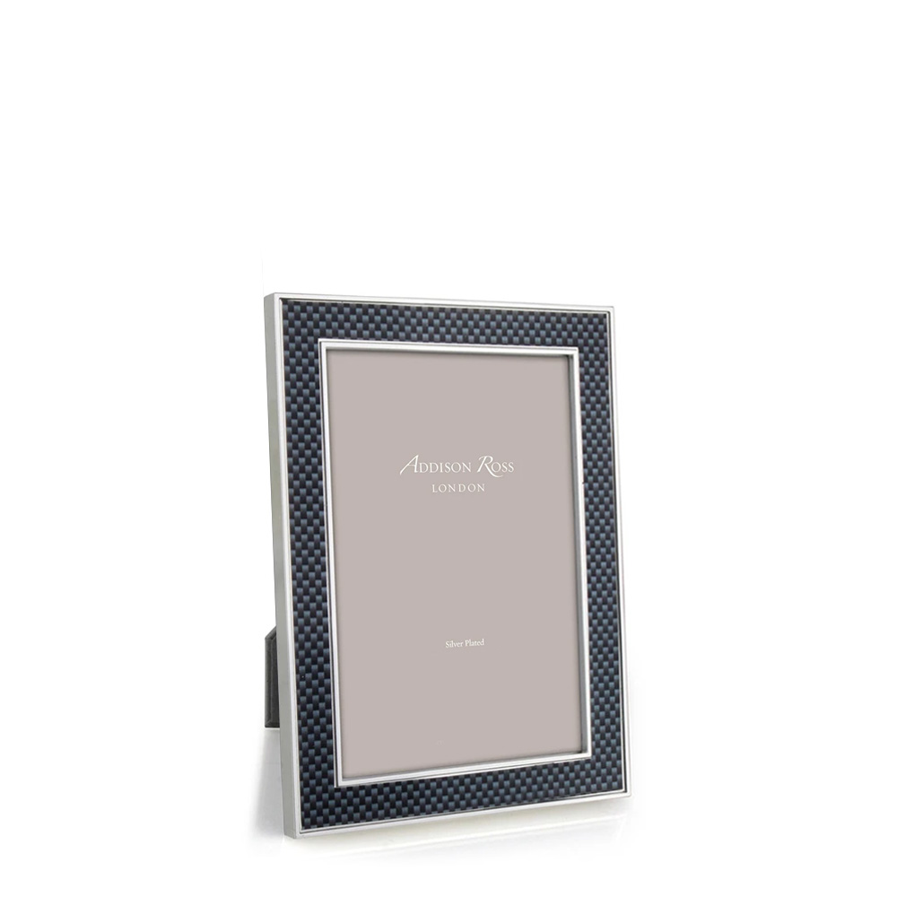Grey Carbon Fibre & Silver Рамка для фото 10x15 трехпостовая рамка cgss