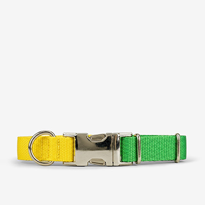 Ошейник для собак Nylon Green/Yellow L