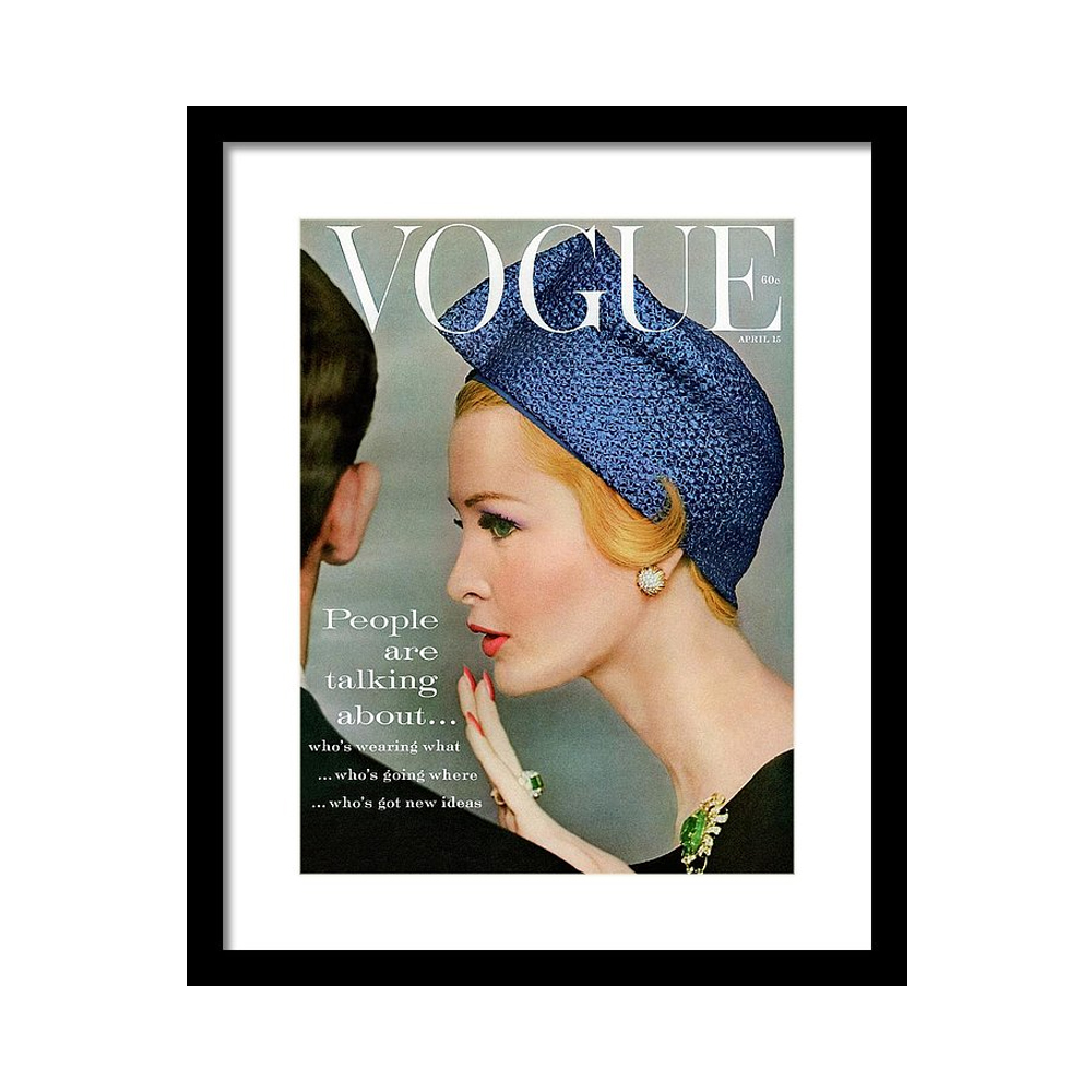 

Vogue Cover of Sarah Thom Wearing a Blue Hat Постер