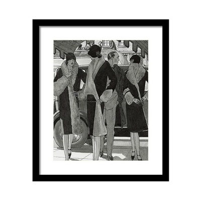 Illustration of Women Wearing Coats Постер Illustration of Women Wearing Coats Постер