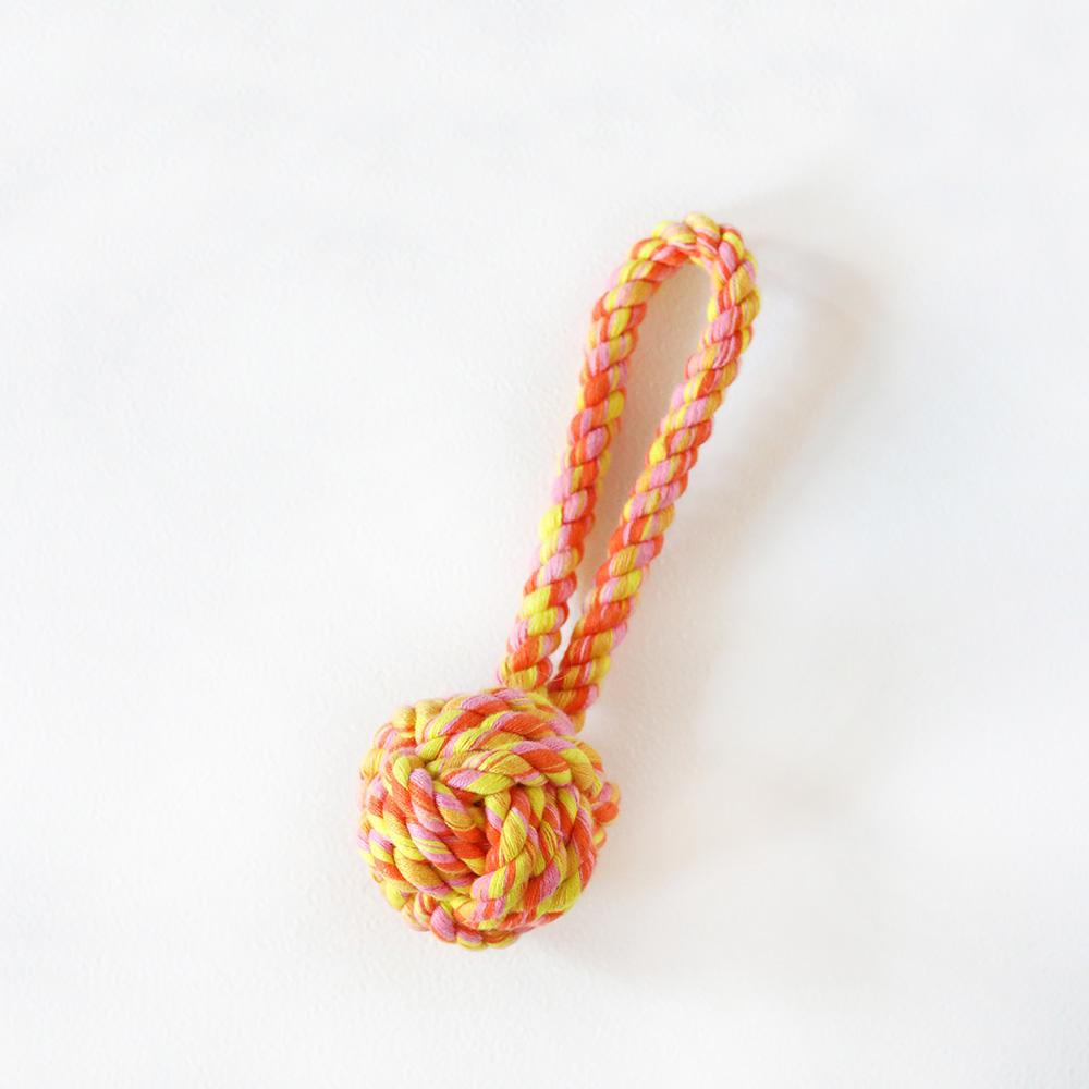 Rope Knot Orange Игрушка для собак S flamingo игрушка для собак мяч футбольный латекс 6см