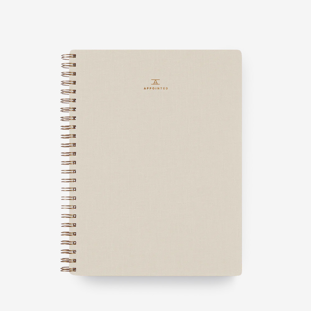 The Workbook Blank Natural Linen Блокнот Appointed
