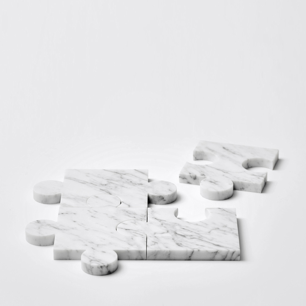 

Stonecut Puzzle Подставки под бокалы, 4 шт.