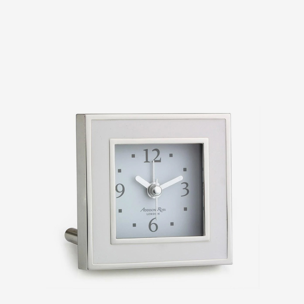 

Silent White & Silver Часы настольные с будильником