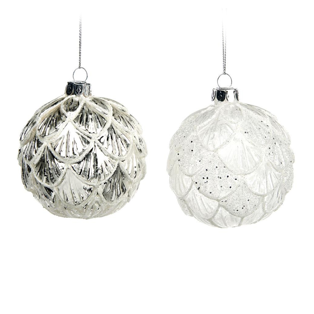 

Frost White Ball Набор из 2 новогодних украшений
