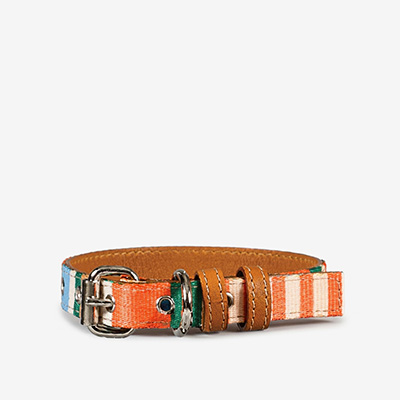 Ошейник для собак Striped Orange/Tan M