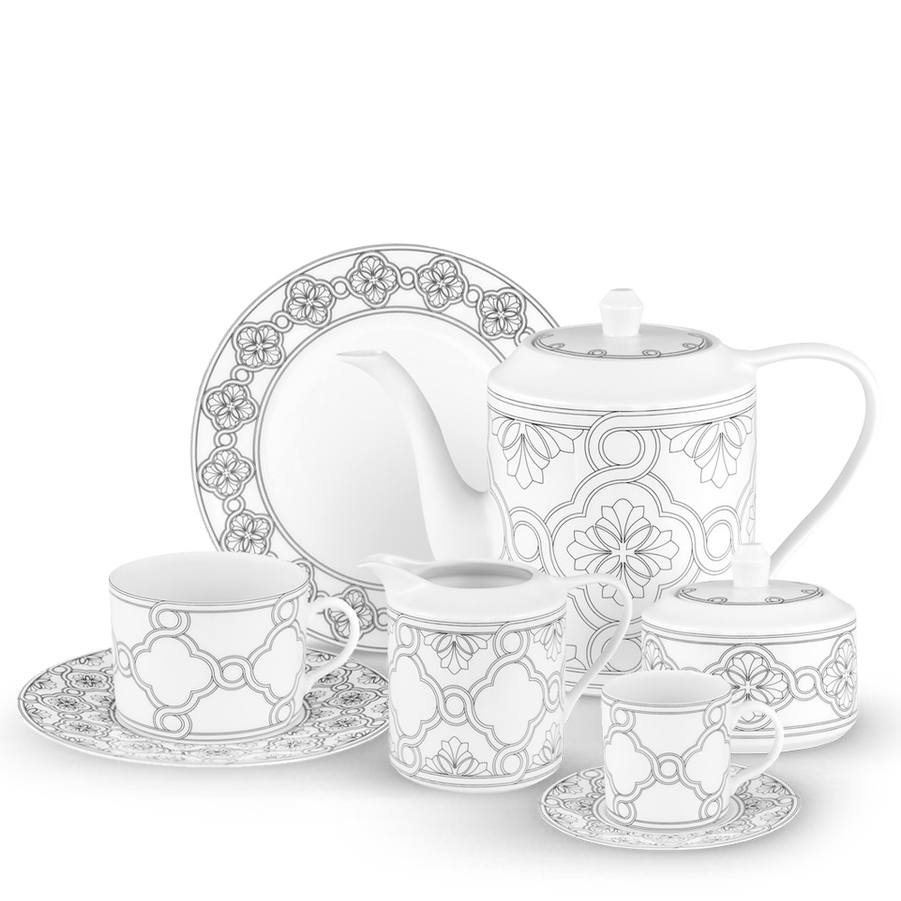 Dynasty Чайно-кофейный сервиз на 6 персон regency platinum чайно кофейный сервиз на 6 персон