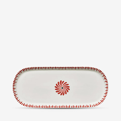 Блюдо с красным узором WAWW La Table Bazaar