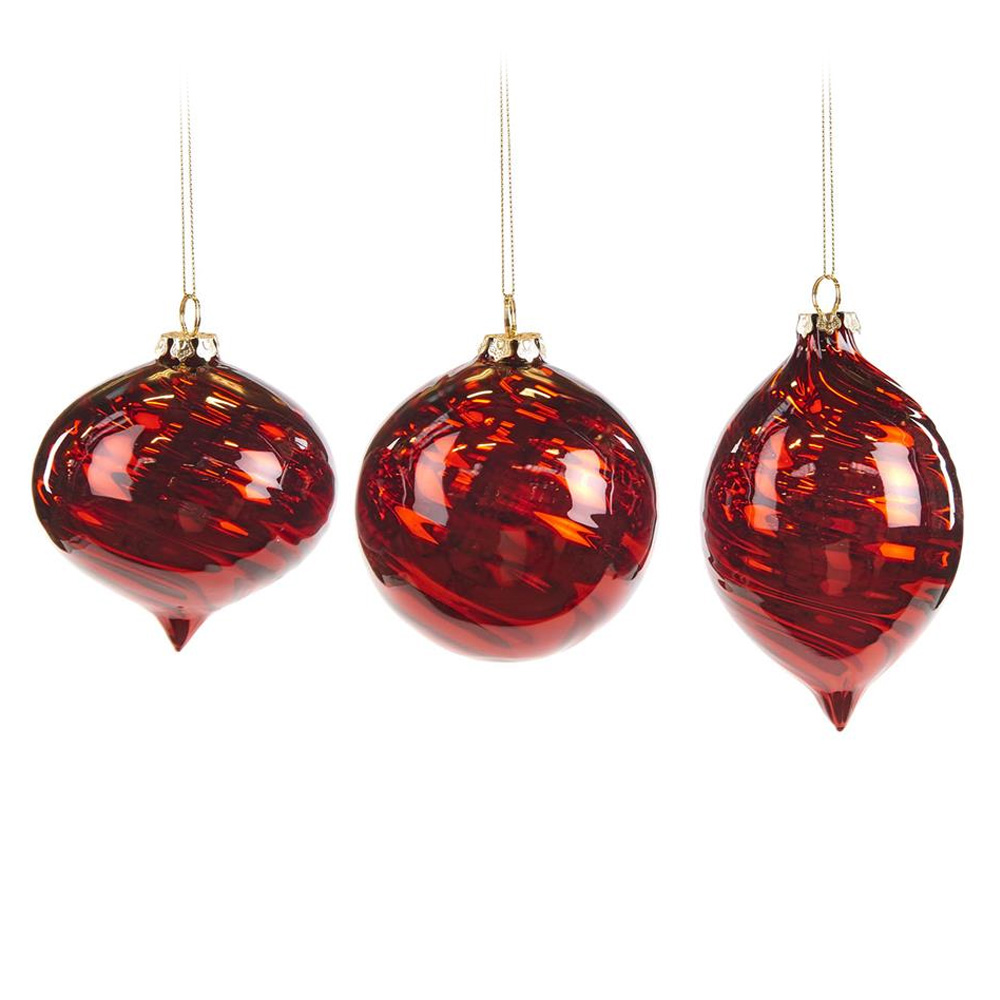 

Metal Swirl Набор из 3 новогодних украшений