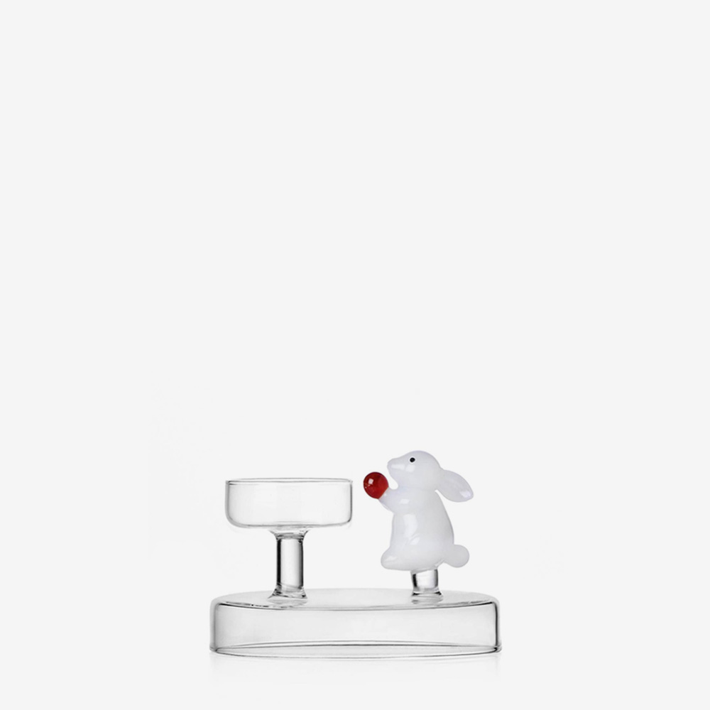 Alice White Rabbit with Berry Подсвечник пакет ламинированный with great love ms 18 х 23 х 8 см