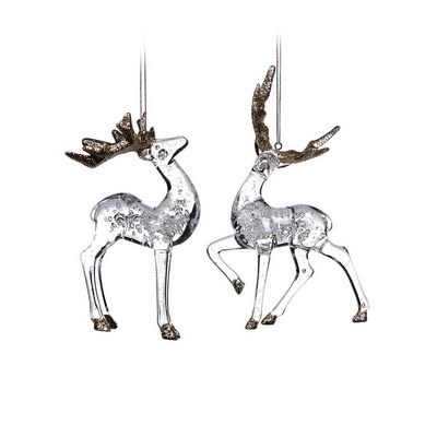 Crystal Deer Набор из 2 новогодних украшений Crystal Deer Набор из 2 новогодних украшений