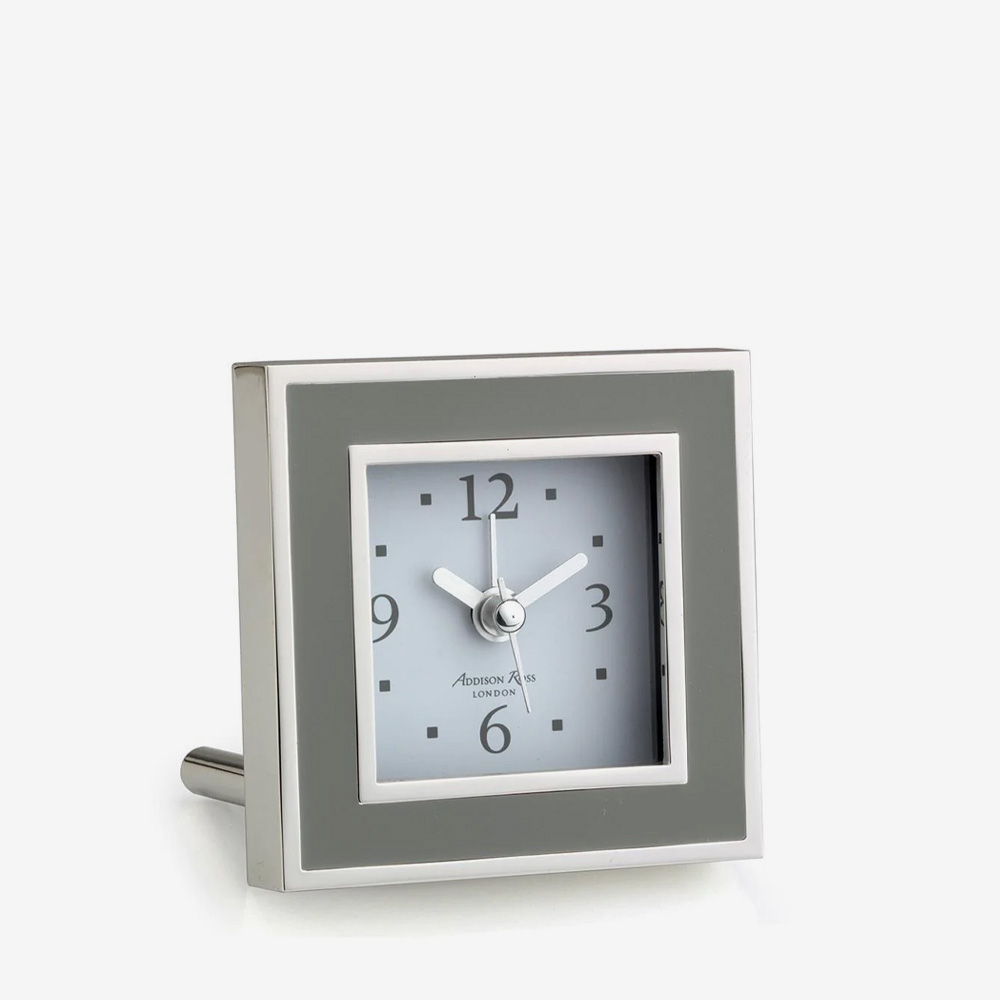 Silent Taupe Часы настольные с будильником enamel   часы настольные с будильником