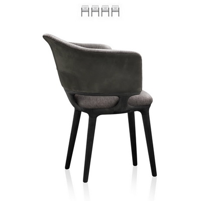 Munick Ebony Fabric/Leather Feu Комплект из 4 стульев