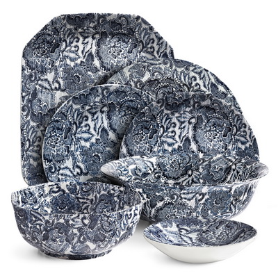 Faded Peony Indigo Сервиз на 6 персон Faded Peony Indigo Сервиз на 6 персон
