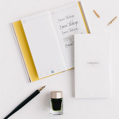Le Carnet White Gloss - Gold/Yellow Записная книжка M Le Carnet White Gloss - Gold/Yellow Записная книжка M