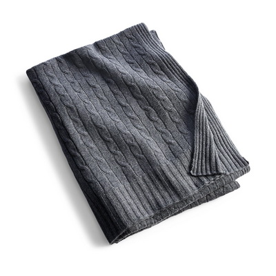 Cable Polo Cashmere Modern Charcoal Плед Cable Polo Cashmere Modern Charcoal Плед