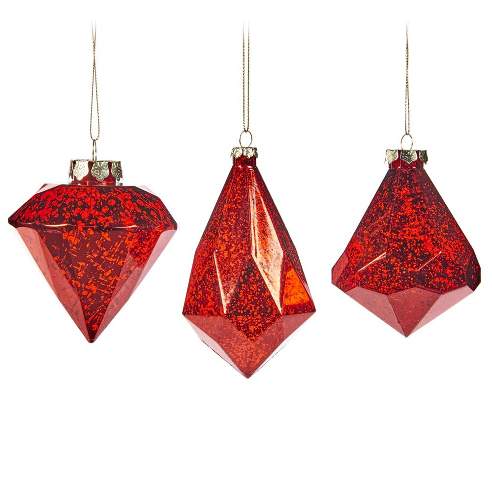 

Red Diamond Набор из 3 новогодних украшений