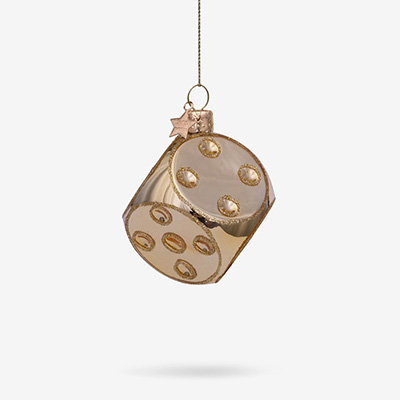 Игрушка ёлочная Shiny Gold Dice
