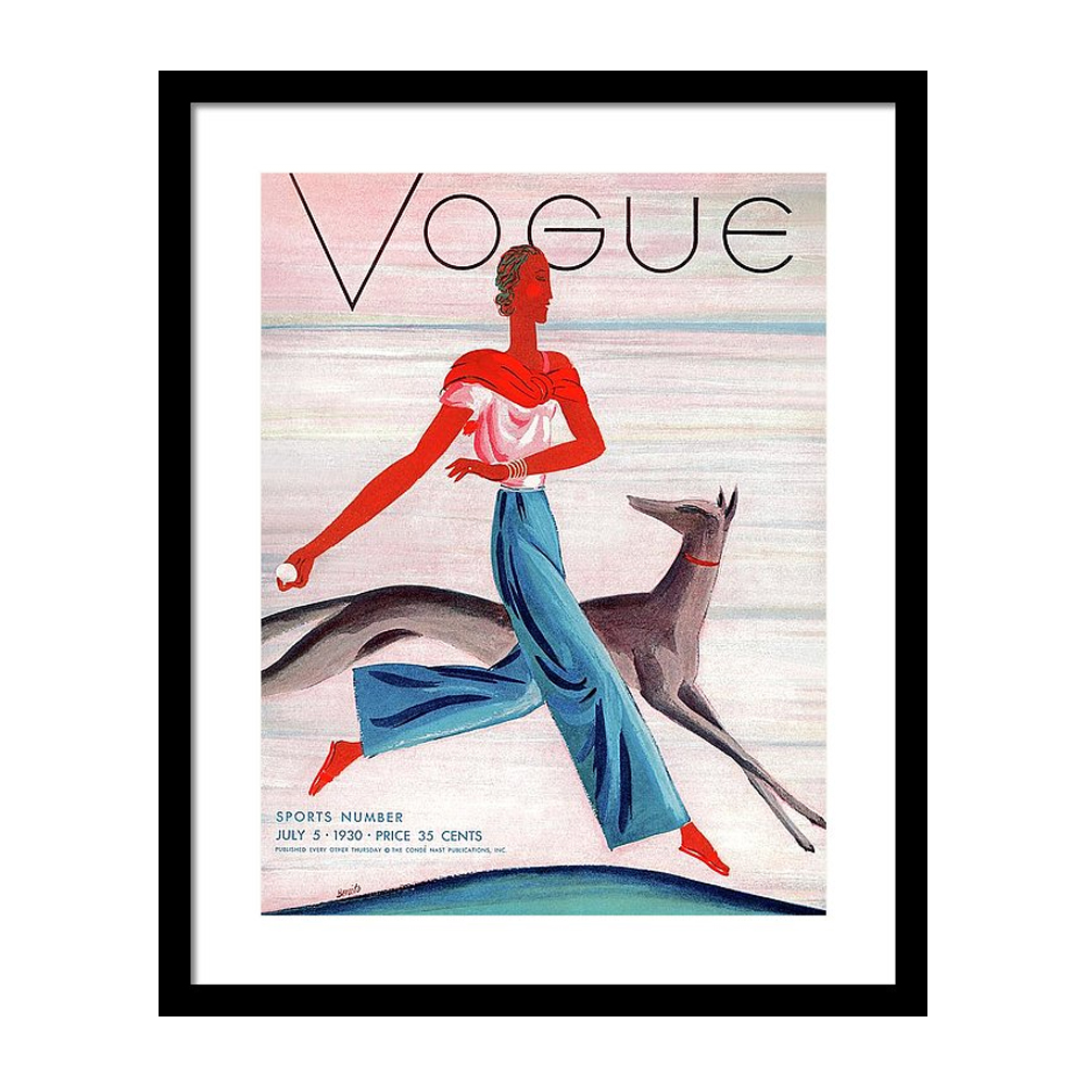 

Vintage Vogue Magazine Cover of an African Постер