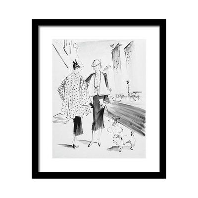 Illustration of Two Fashionable Women Постер Illustration of Two Fashionable Women Постер